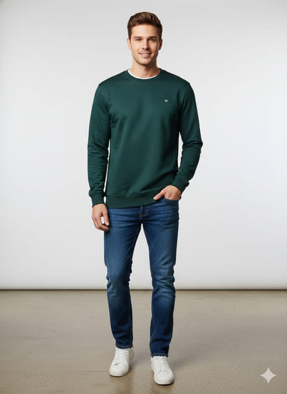 Monte Carlo Men's Solid Crewneck Sweatshirt