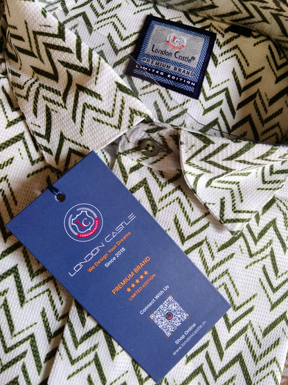 London Castle Men’s Textured Print Shirt