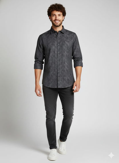 London Castle Men’s Classic Textured Shirt