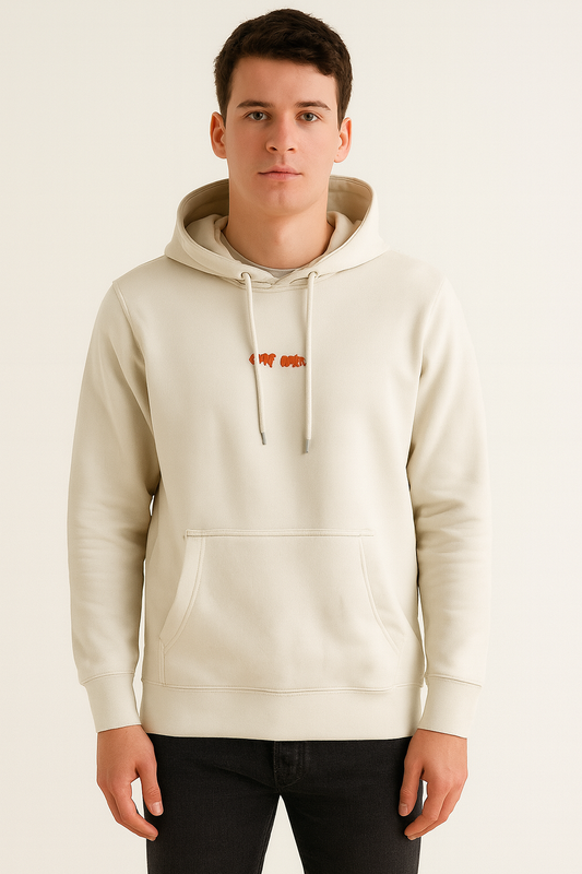 Men’s Classic Off-White Hooded Sweatshirt