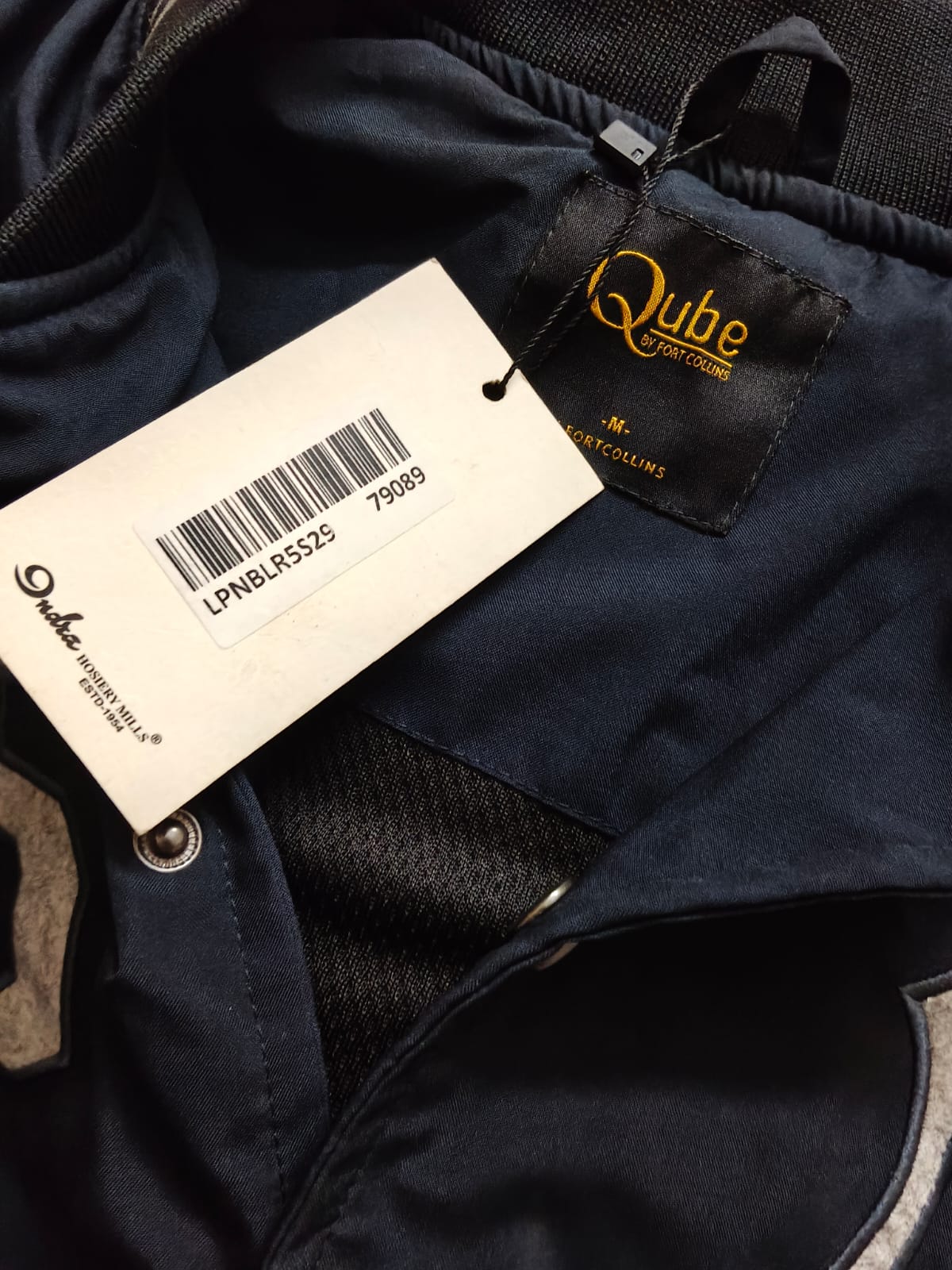 Men’s Navy Blue Varsity Jacket – Classic College Style