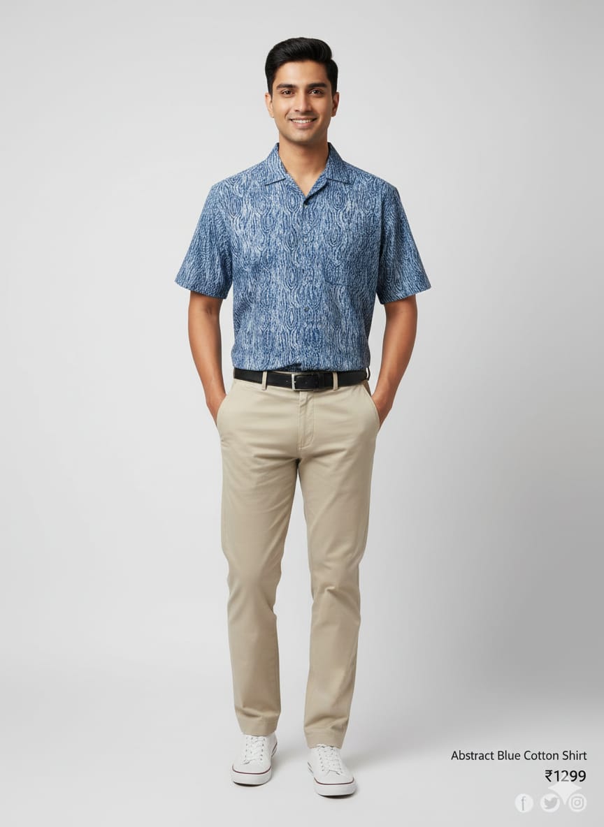 London Castle Men’s Printed Casual Shirt