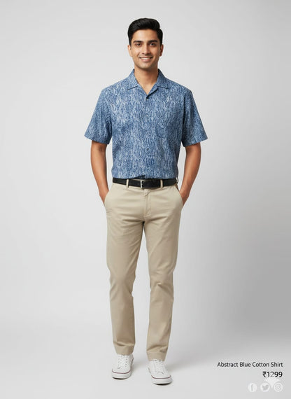 London Castle Men’s Printed Casual Shirt