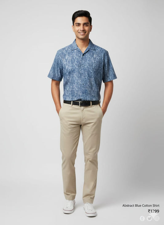 London Castle Men’s Printed Casual Shirt