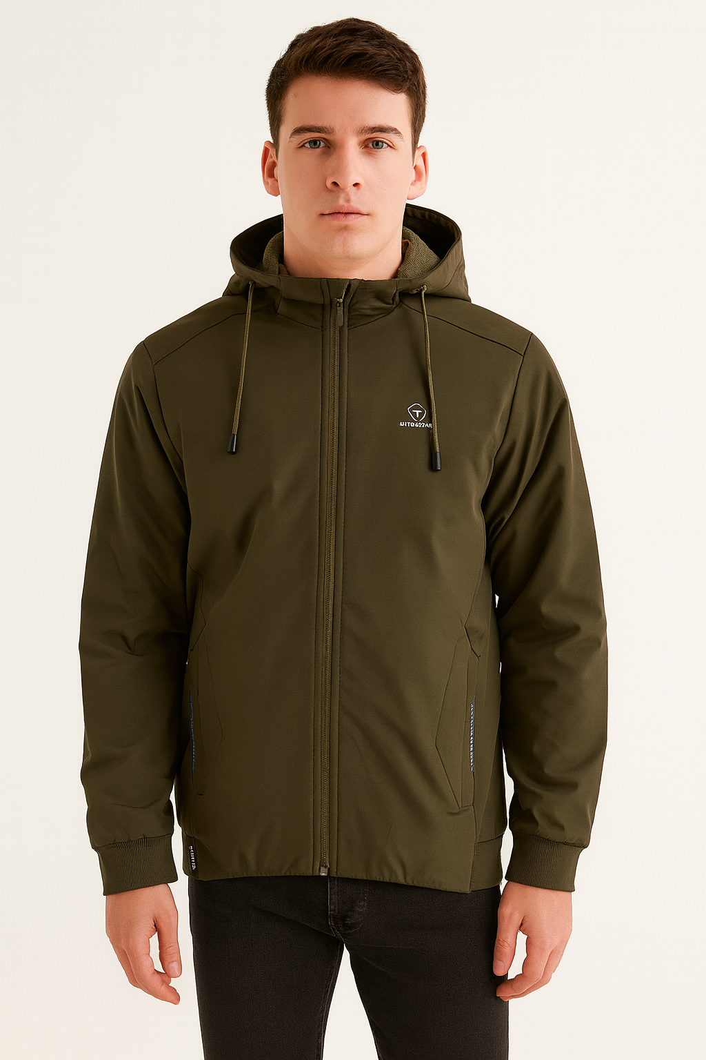 Men’s Olive Green Hooded Jacket