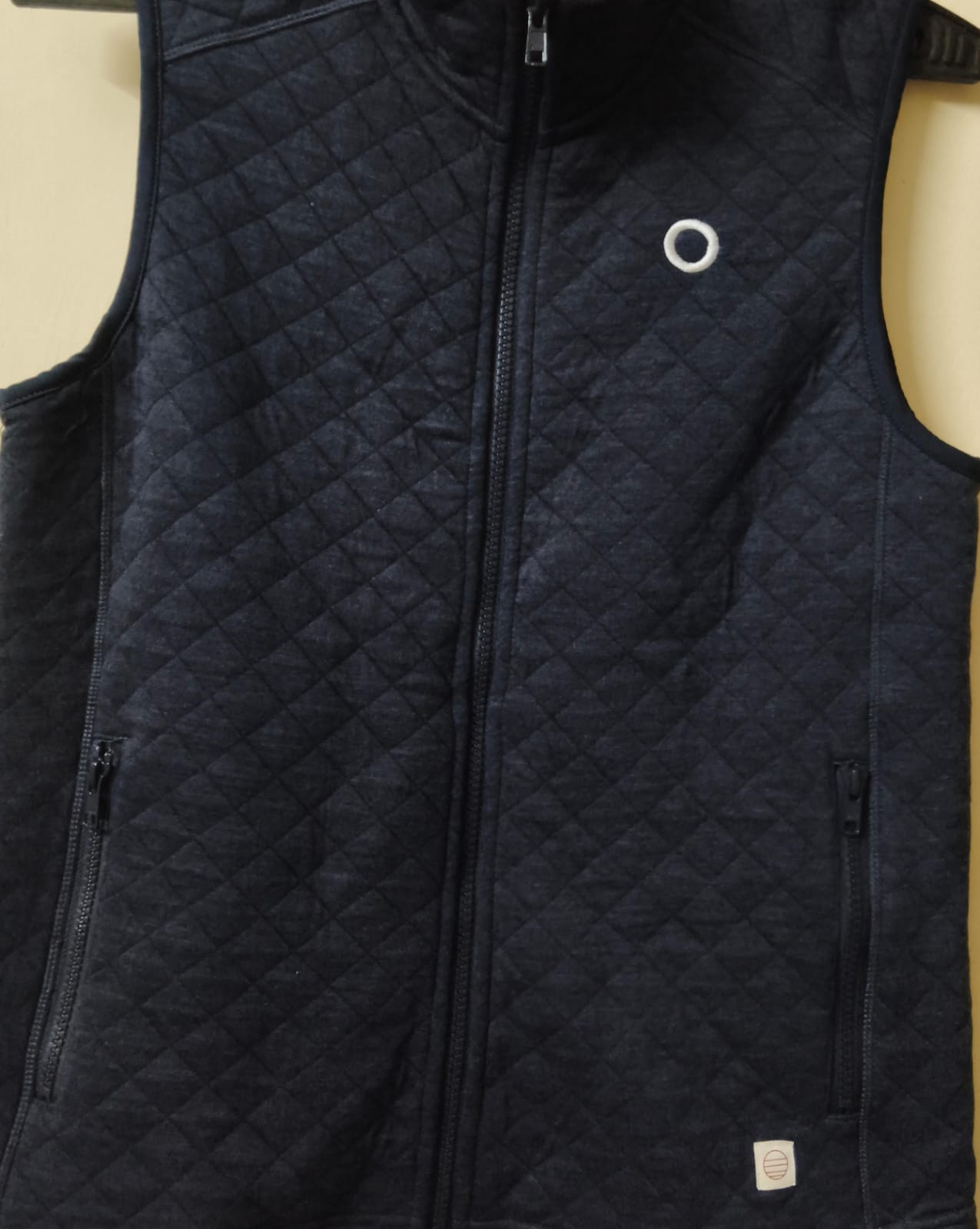 Men’s Quilted Sleeveless Jacket – Navy Blue