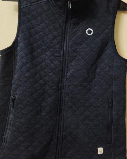 Men’s Quilted Sleeveless Jacket – Navy Blue